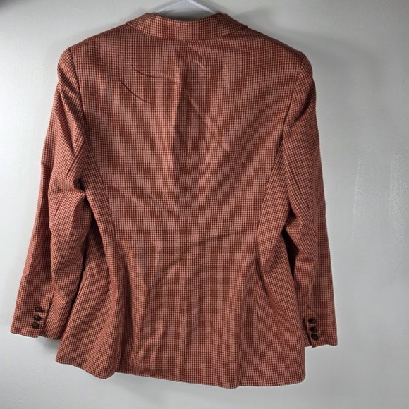 Vintage Talbots Houndstooth Wool Blend Blazer Jacket Equestrian Buttons - Picture 3 of 9